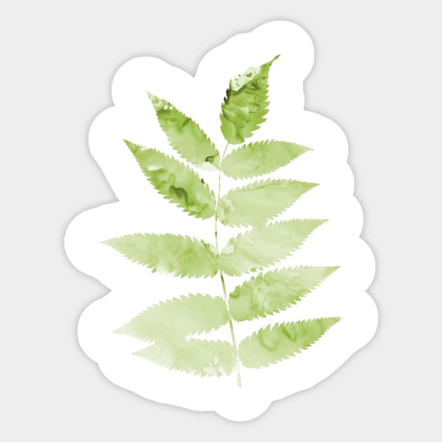 Watercolor Leaf Sticker by lunabelleapparel